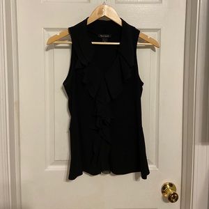 Black tank with ruffles